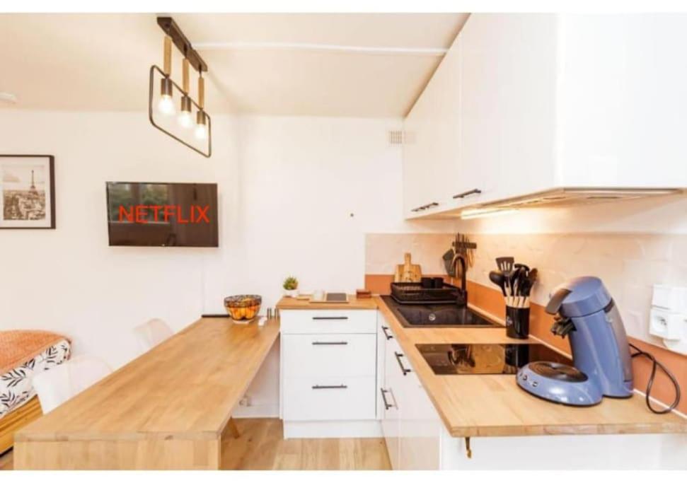 Charmant Studio Lumineux Calme Asnières Extérieur photo